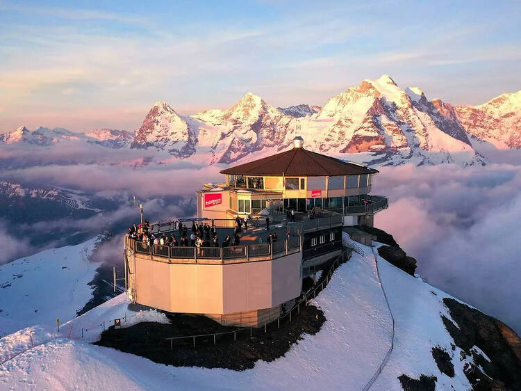 Hop on a cable car to Europe’s highest disco