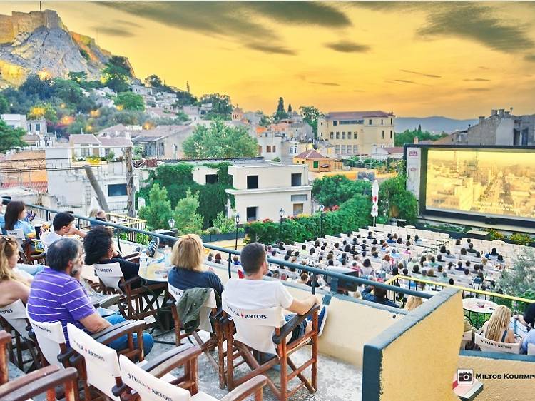 Watch films in the shadow of the Acropolis in Athens